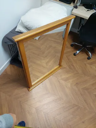 Espejo de madera maciza