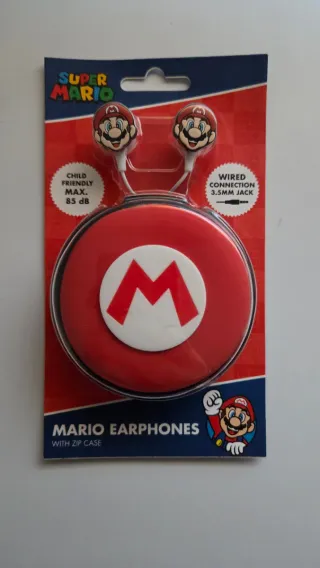 Auriculares Super Mario Bros con estuche