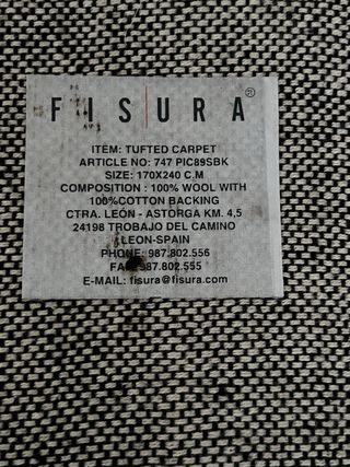 Alfombra terciopelo negro y blanco