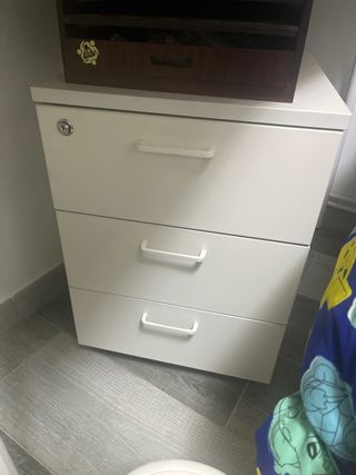 Mesa de oficina/trabajo/escritorio blanca demadera