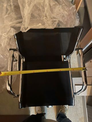 Silla de oficina negra y plateada, 6 unidades