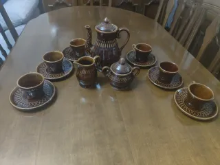 Juego de café de cerámica 9 piezas