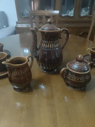 Juego de café de cerámica 9 piezas