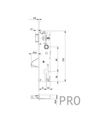 Cerradura Monopunto Tesa Assa Abloy 4210BE303NI