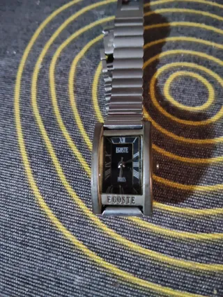 Reloj EGOSTE Rectangular Plata y Negro