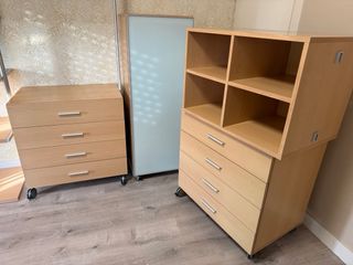 Vestidor modular madera y metal