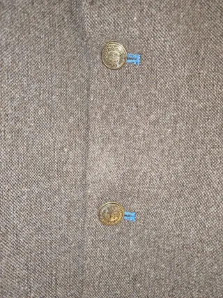 Americana de Lana Marrón y Multicolor