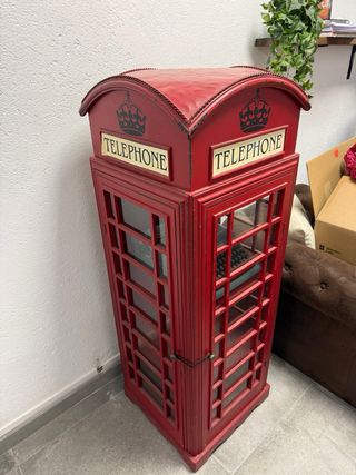 Mueble cabina teléfono aparador vitrina