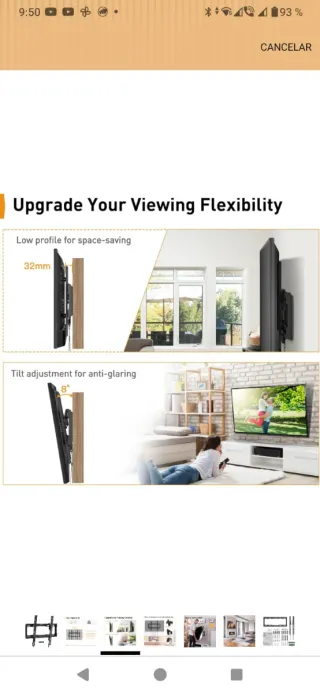 Soporte TV Perlegear 26-65 Reclinable