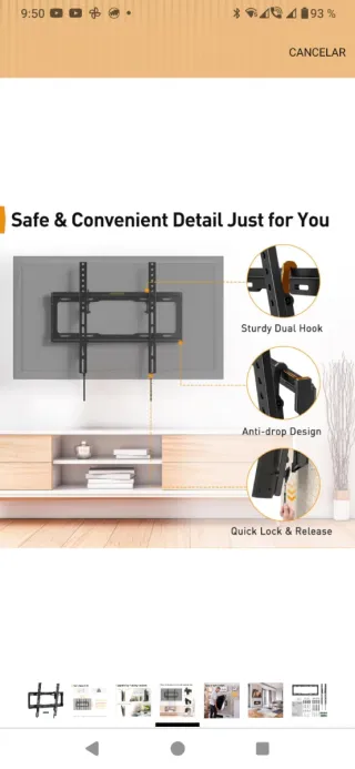Soporte TV Perlegear 26-65 Reclinable