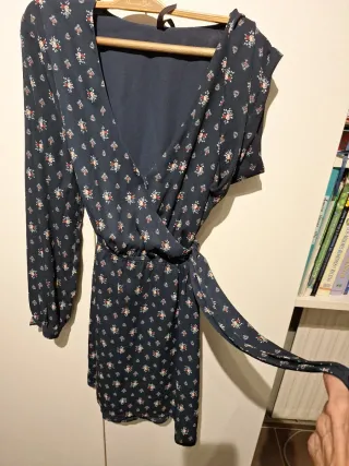 Vestido azul estampado floral