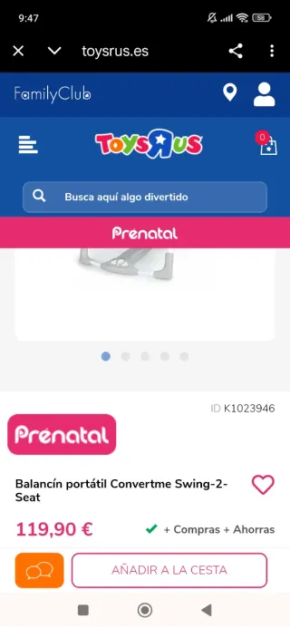 Balancín portátil Convertme Swing-2-Seat, columpio