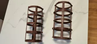 Botellero modular de plástico marrón