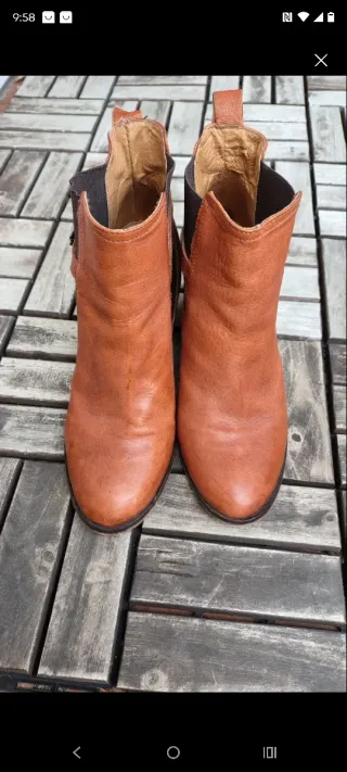 Botines Topshop Piel Marrón Talla 40