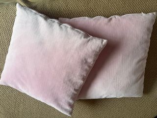 Cojines rosas de terciopelo