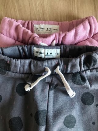 Pack 2 pantalones chándal bebé niña 74 cm (6-9 m)