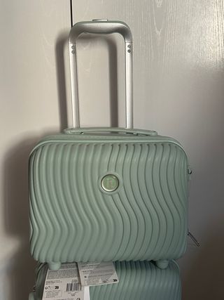 Maleta de cabina IT + neceser verde NUEVO