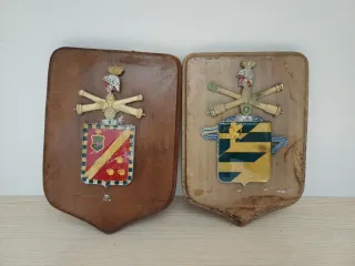 Coppia Scudi Militari con Stemmi