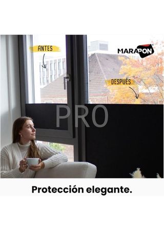 MARAPON® Vinilo Opaco para Ventanas Color Negro