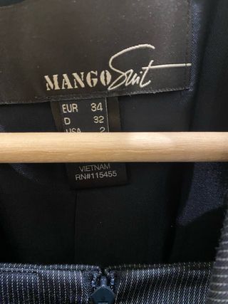 Set da ufficio Mango Americana e Gonna Grigia Taglia