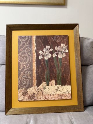 Lote 2 cuadros decorativos florales