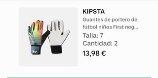 Guantes fútbol niño Kipsta T7