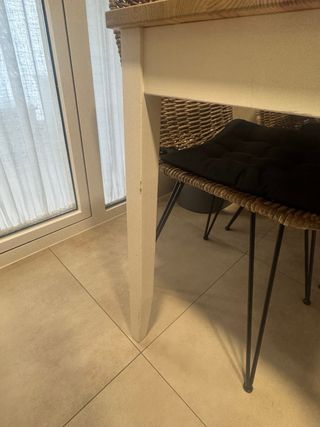 Mesa Comedor Ikea Lernamn Madera Blanca