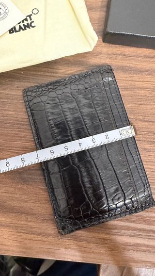 Tarjetero Montblanc Cocodrilo Negro