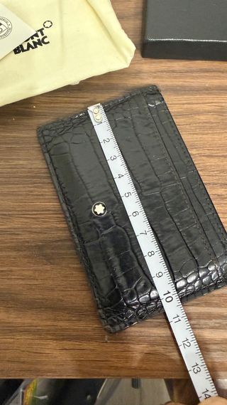 Tarjetero Montblanc Cocodrilo Negro