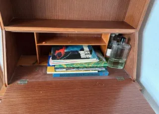 Escritorio buró madera con puerta abatible