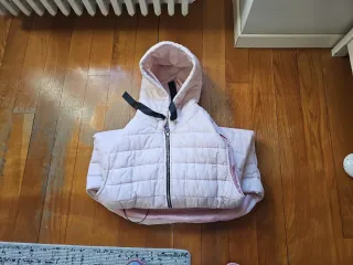 Chaleco largo acolchado rosa mujer