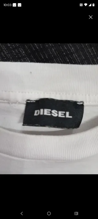 Camiseta Diesel Blanca Estampada.