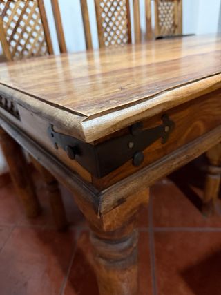 Mesa comedor y 6 sillas de palisandro