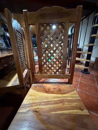 Mesa comedor y 6 sillas de palisandro