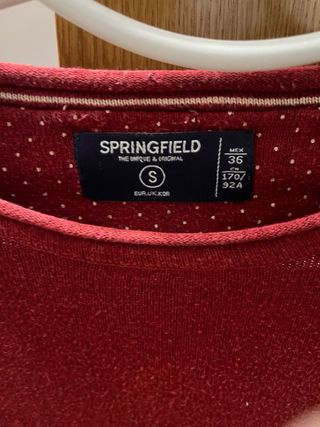 Jersey granate Springfield puños azul Talla S