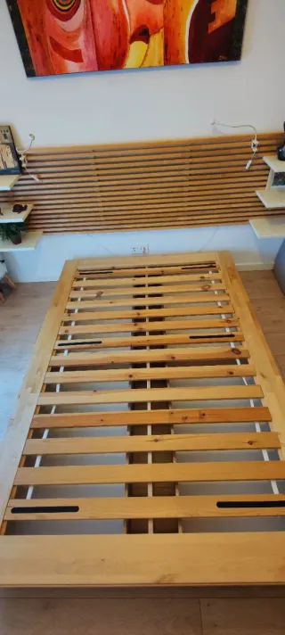 Estructura Cama + Cabecero Ikea Mandal