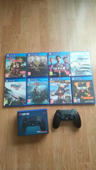 Mando Raptor y 8 juegos PS4