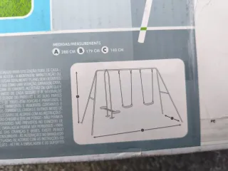 Columpio doble con balancín Aktive