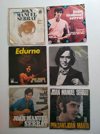 Lote 6 vinilos Joan Manuel Serrat, 1€ unidad