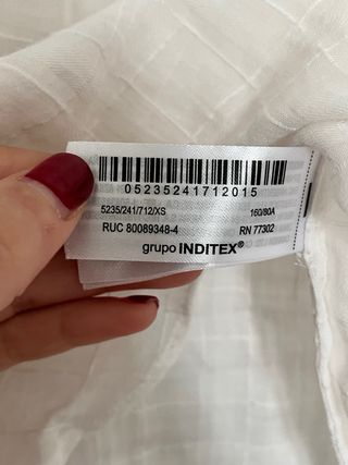 Blusa Zara Algodón Blanca Volantes Talla XS