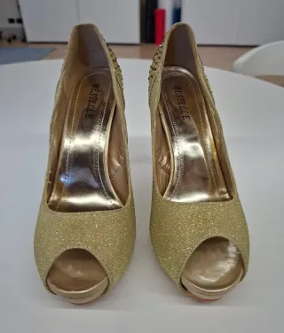 Scarpe dorate tacco alto AF-168 40