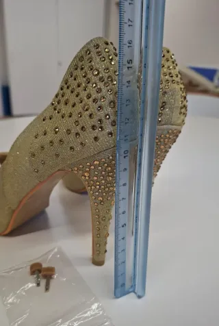 Scarpe dorate tacco alto AF-168 40