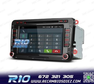RADIO GPS ANDROID 13 PARA VOLKSWAGEN VW SEAT SKODA TOURAN 7"
