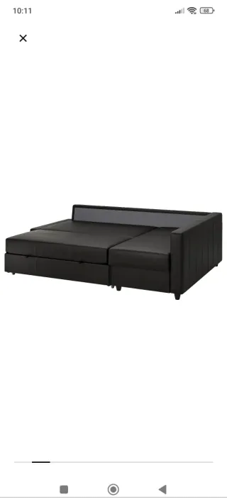 Sofá Cama Chaise Longue Ikea Friheten Negro