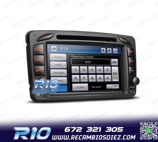 RADIO NAVEGADOR PARA MERCEDES CLASE A C CLK USB GPS TACTIL H