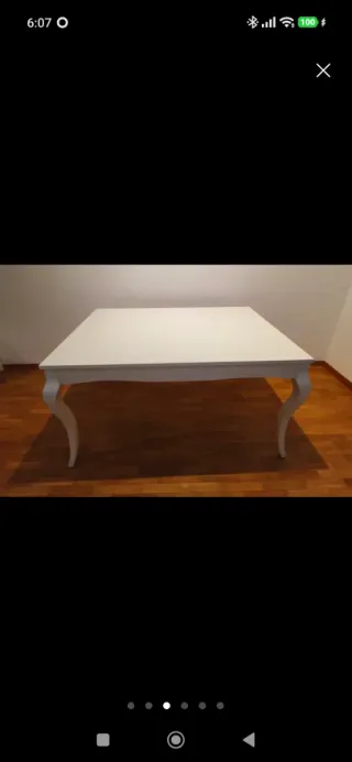 Mesa de comedor blanca madera
