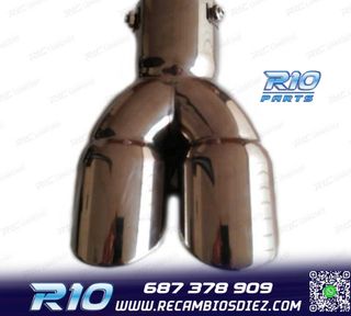 COLA ESCAPE DOBLE REDONDA ACERO INOX