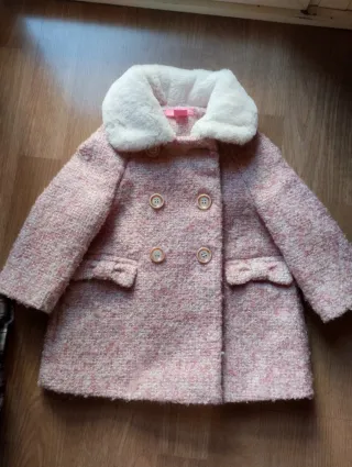 Abrigo niña 9-12 meses rosa