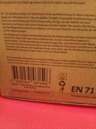 Cambiador de bebé Twistshake rosa