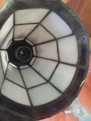 Apliques Lámpara Vidrio y Metal.Precio de las dos